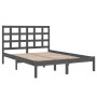 Estructura de cama de madera maciza de pino gris 200x200 cm de vidaXL, Camas y somieres - Ref: Foro24-3105492, Precio: 158,01...