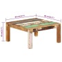 Mesa de centro de madera maciza reciclada 80x80x40 cm en Mesas de centro | Comprar online en Foru.es