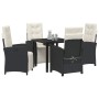 Conjunto de Comedor de Jardín 5 pcs Negro ratán sintético en Sillas de jardín | Comprar online en Foru.es
