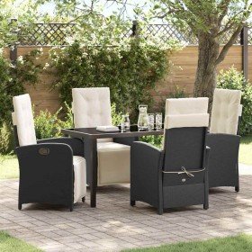 Conjunto de Comedor de Jardín 5 pcs Negro ratán sintético en Sillas de jardín | Comprar online en Foru.es