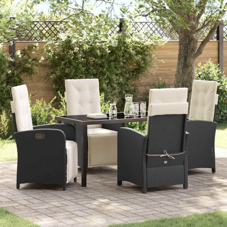 Conjunto de Comedor de Jardín 5 pcs Negro ratán sintético en Sillas de jardín | Comprar online en Foru.es