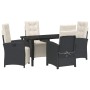 Conjunto de Comedor de Jardín 5 pcs Negro ratán sintético en Sillas de jardín | Comprar online en Foru.es