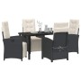 Conjunto de Comedor de Jardín 5 pcs Negro ratán sintético en Sillas de jardín | Comprar online en Foru.es