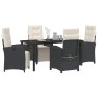 Conjunto de Comedor de Jardín 5 pcs Negro ratán sintético en Sillas de jardín | Comprar online en Foru.es