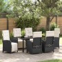 Conjunto de Comedor de Jardín 7 pcs Negro ratán sintético en Sillas de jardín | Comprar online en Foru.es