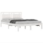 Estructura de cama madera maciza blanca King Size 150x200 cm de vidaXL, Camas y somieres - Ref: Foro24-3105541, Precio: 155,9...