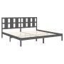Estructura de cama de madera maciza de pino gris 200x200 cm de vidaXL, Camas y somieres - Ref: Foro24-3105622, Precio: 168,58...