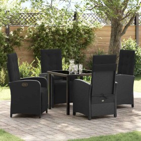 Conjunto de Comedor de Jardín 5 pcs Negro ratán sintético en Sillas de jardín | Comprar online en Foru.es