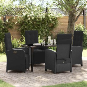 Conjunto de Comedor de Jardín 5 pcs Negro ratán sintético en Sillas de jardín | Comprar online en Foru.es
