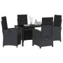 Conjunto de Comedor de Jardín 5 pcs Negro ratán sintético en Sillas de jardín | Comprar online en Foru.es