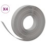 Borduras de jardín 4 uds polietileno gris 10 m 10 cm de vidaXL, Ribetes y bordes para jardín - Ref: Foro24-3155430, Precio: 6...