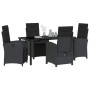 Conjunto de Comedor de Jardín 5 pcs Negro ratán sintético en Sillas de jardín | Comprar online en Foru.es