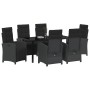 Conjunto de Comedor de Jardín 7 pcs Negro ratán sintético en Sillas de jardín | Comprar online en Foru.es