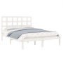 Estructura de cama de madera maciza de pino blanca 160x200 cm de vidaXL, Camas y somieres - Ref: Foro24-3105481, Precio: 128,...