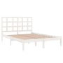 Estructura de cama de madera maciza de pino blanca 160x200 cm de vidaXL, Camas y somieres - Ref: Foro24-3105481, Precio: 128,...