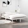 Estructura de cama de madera maciza de pino blanca 120x200 cm de vidaXL, Camas y somieres - Ref: Foro24-3105401, Precio: 116,...
