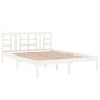 Estructura de cama de madera maciza de pino blanca 120x200 cm de vidaXL, Camas y somieres - Ref: Foro24-3105401, Precio: 116,...