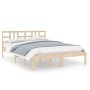Estructura de cama madera maciza 120x190 cm de vidaXL, Camas y somieres - Ref: Foro24-3105375, Precio: 112,24 €, Descuento: %