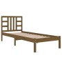 Estructura de cama madera maciza marrón miel 100x200 cm de vidaXL, Camas y somieres - Ref: Foro24-3105398, Precio: 103,72 €, ...