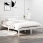 Estructura de cama madera maciza blanca King Size 150x200 cm de vidaXL, Camas y somieres - Ref: Foro24-3105411, Precio: 140,2...