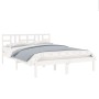 Estructura de cama madera maciza blanca King Size 150x200 cm de vidaXL, Camas y somieres - Ref: Foro24-3105411, Precio: 140,2...