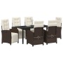 Conjunto de Comedor de Jardín 7 pcs Marrón ratán sintético en Sillas de jardín | Comprar online en Foru.es
