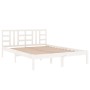 Estructura de cama madera maciza blanca King Size 150x200 cm de vidaXL, Camas y somieres - Ref: Foro24-3105411, Precio: 140,2...