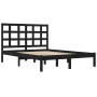 Estructura de cama de madera maciza de pino negra 200x200 cm de vidaXL, Camas y somieres - Ref: Foro24-3105494, Precio: 158,7...