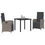 Conjunto de Comedor de Jardín 3 pcs Gris ratán sintético en Sillas de jardín | Comprar online en Foru.es