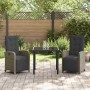 Conjunto de Comedor de Jardín 3 pcs Gris ratán sintético en Sillas de jardín | Comprar online en Foru.es