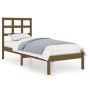 Estructura de cama madera maciza marrón miel 100x200 cm de vidaXL, Camas y somieres - Ref: Foro24-3105463, Precio: 101,56 €, ...