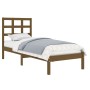 Estructura de cama madera maciza marrón miel 100x200 cm de vidaXL, Camas y somieres - Ref: Foro24-3105463, Precio: 101,56 €, ...