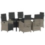 Conjunto de Comedor de Jardín 7 pcs Gris ratán sintético en Sillas de jardín | Comprar online en Foru.es