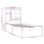 Estructura de cama madera maciza marrón miel 100x200 cm de vidaXL, Camas y somieres - Ref: Foro24-3105463, Precio: 101,56 €, ...