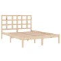Estructura de cama de madera maciza 200x200 cm de vidaXL, Camas y somieres - Ref: Foro24-3105490, Precio: 126,59 €, Descuento: %