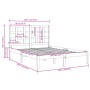Estructura de cama de madera maciza 200x200 cm de vidaXL, Camas y somieres - Ref: Foro24-3105490, Precio: 126,59 €, Descuento: %