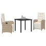 Conjunto de Comedor de Jardín 3 pcs Beige ratán sintético en Sillas de jardín | Comprar online en Foru.es