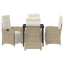 Conjunto de Comedor de Jardín 5 pcs Beige ratán sintético en Sillas de jardín | Comprar online en Foru.es