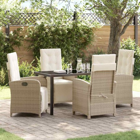 Conjunto de Comedor de Jardín 5 pcs Beige ratán sintético en Sillas de jardín | Comprar online en Foru.es