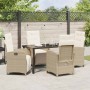 Conjunto de Comedor de Jardín 5 pcs Beige ratán sintético en Sillas de jardín | Comprar online en Foru.es
