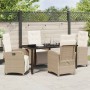 Conjunto de Comedor de Jardín 5 pcs Beige ratán sintético en Sillas de jardín | Comprar online en Foru.es