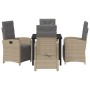 Conjunto de Comedor de Jardín 5 pcs Beige ratán sintético en Sillas de jardín | Comprar online en Foru.es