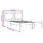 Estructura de cama de madera maciza blanca 160x200 cm de vidaXL, Camas y somieres - Ref: Foro24-3105546, Precio: 152,18 €, De...
