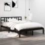 Estructura de cama de madera maciza de pino negra 200x200 cm de vidaXL, Camas y somieres - Ref: Foro24-3105429, Precio: 160,0...