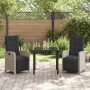 Conjunto de Comedor de Jardín 3 pcs Gris Claro ratán sintético en Sillas de jardín | Comprar online en Foru.es