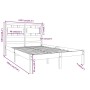 Estructura de cama de madera maciza blanca 140x190 cm de vidaXL, Camas y somieres - Ref: Foro24-3105646, Precio: 128,88 €, De...