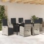 Conjunto de Comedor de Jardín 7 pcs Gris Claro ratán sintético en Sillas de jardín | Comprar online en Foru.es
