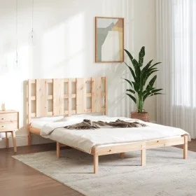 Estructura de cama madera maciza 120x190 cm de vidaXL, Camas y somieres - Ref: Foro24-3105570, Precio: 112,30 €, Descuento: %