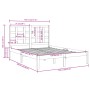 Estructura de cama madera maciza blanca King Size 150x200 cm de vidaXL, Camas y somieres - Ref: Foro24-3105476, Precio: 133,9...