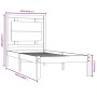 Estructura de cama de madera maciza 100x200 cm de vidaXL, Camas y somieres - Ref: Foro24-3105525, Precio: 104,29 €, Descuento: %